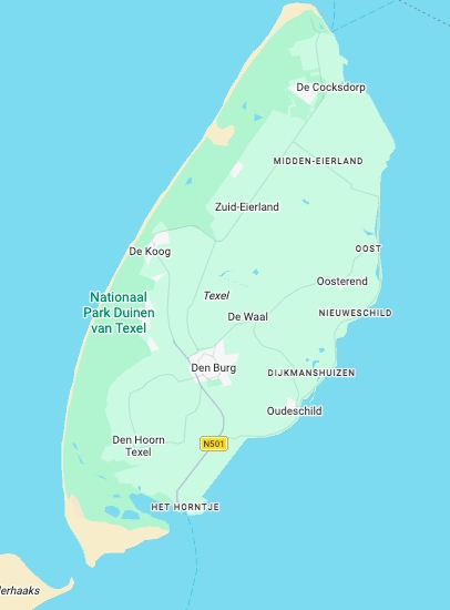 Werkgebied Kraamzorg Texel Werkgebied Kraamzorg Texel